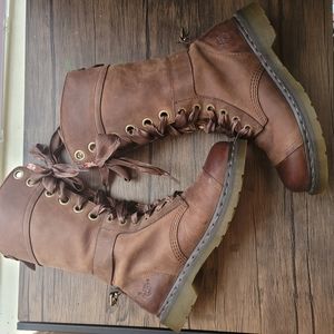 Dr Martens Brown Triumph Mid Calf Lace Up Boots Size 9 Womens
